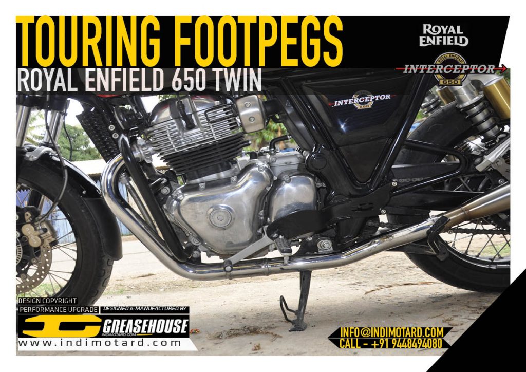 Royal Enfield 650 Interceptor Touring FootPegs Indimotard Adventures